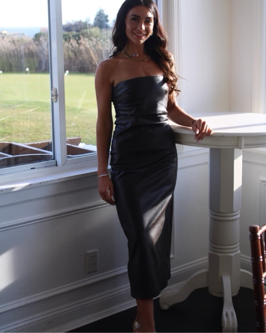 Leather Midi Dress - Image 2