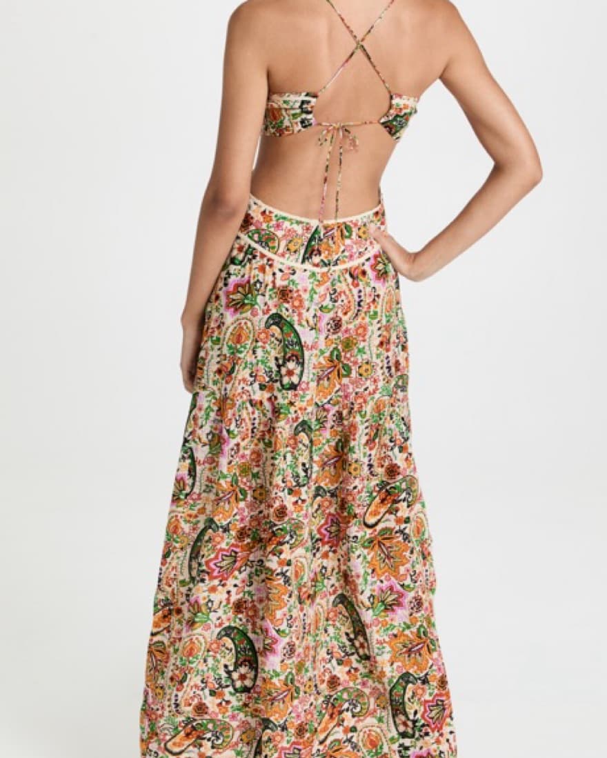 Ba&sh Baloma Backless Long Print Dress - Image 3