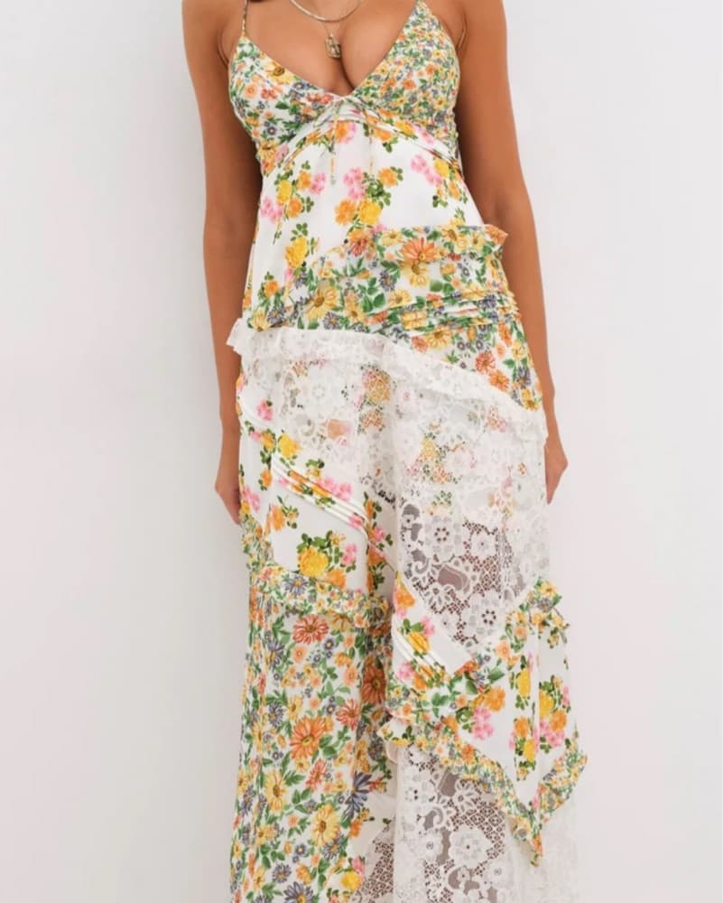 For Love And Lemons Rosalyn Maxi Dress - Image 1