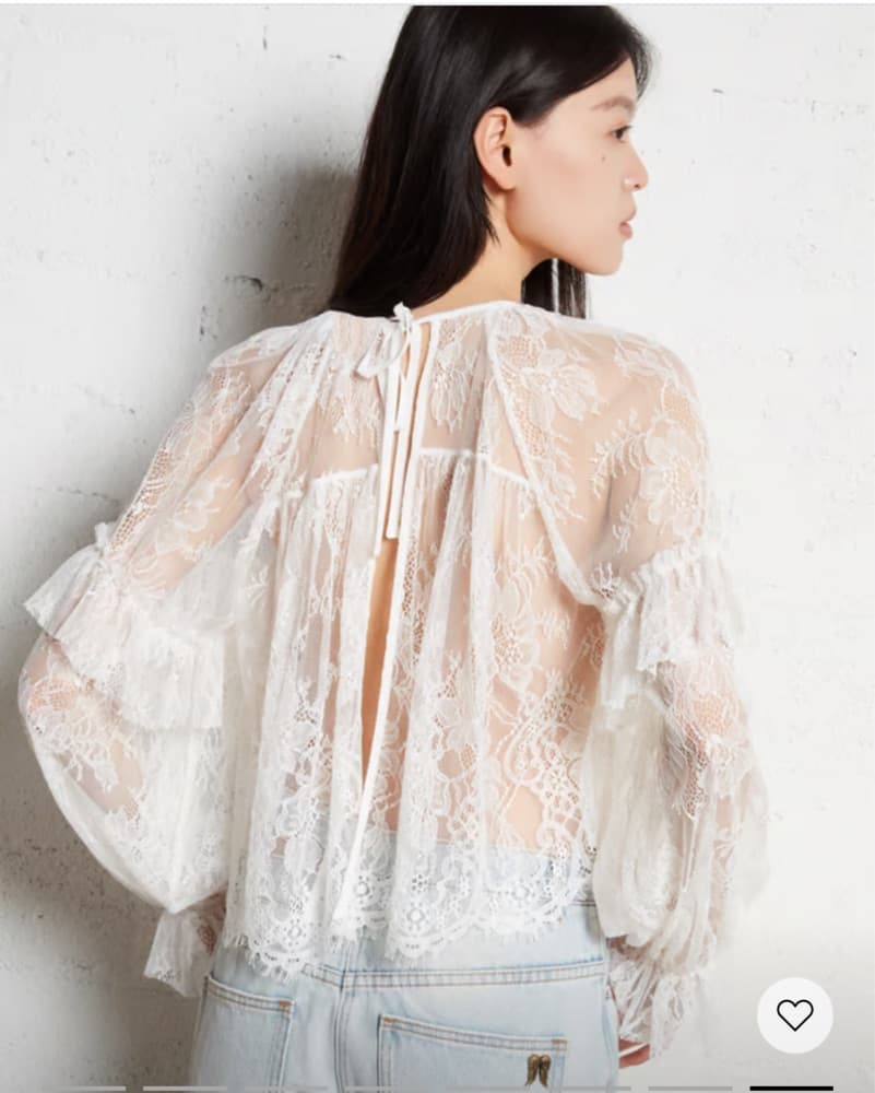 Ba&sh White Lace Blouse - Image 5