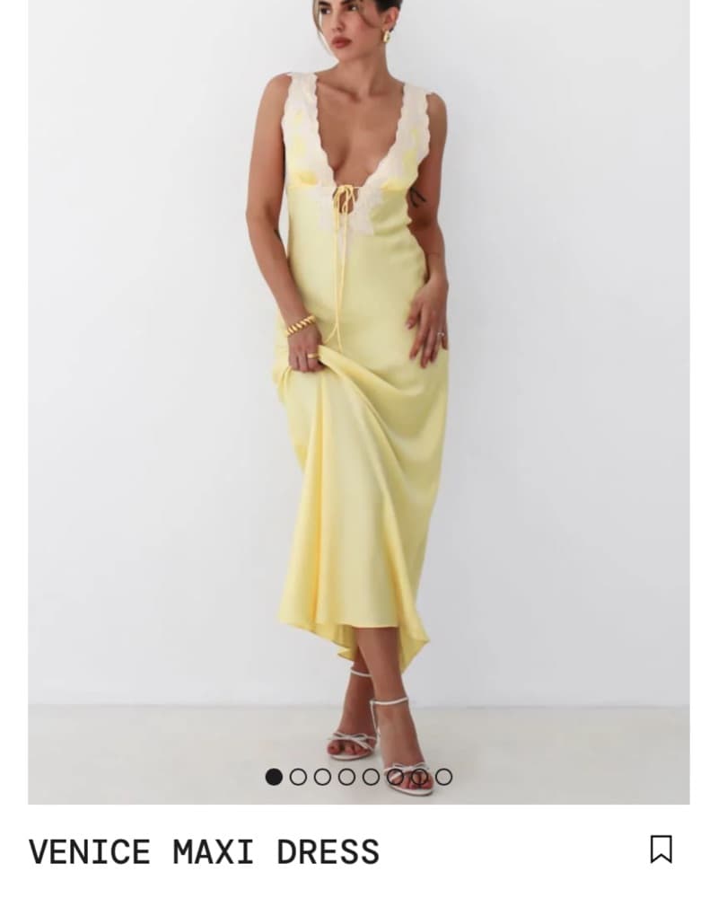 Rumored Venice Maxi Dress Butter Yellow - Image 2
