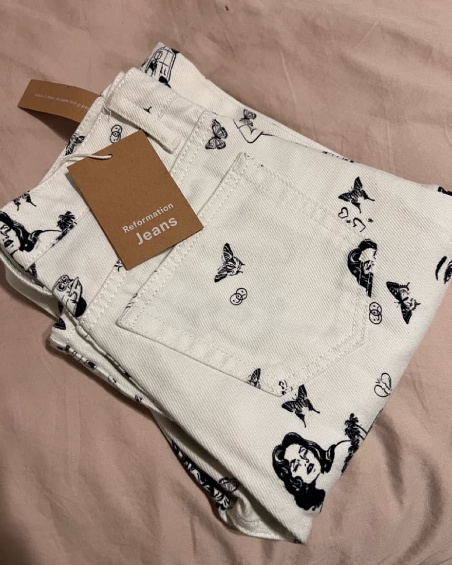 Reformation High Rise Straight Jeans - Image 6