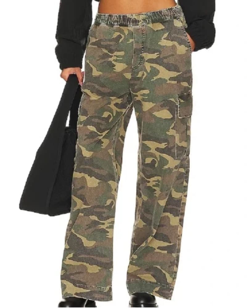 100% Cotton Camo Cargo Pants - Image 1
