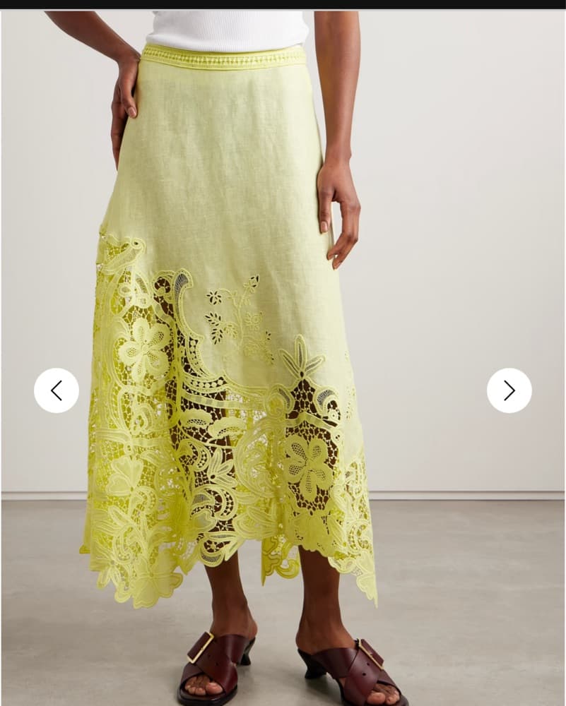 Ulla Johnson Lace Midi Skirt - Image 1