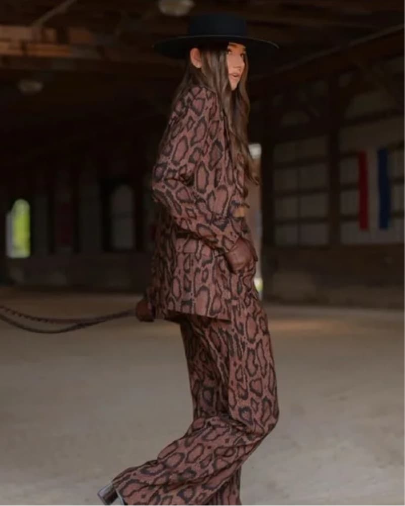 Danielle Bernstein Brown Snake Print Set - Image 2
