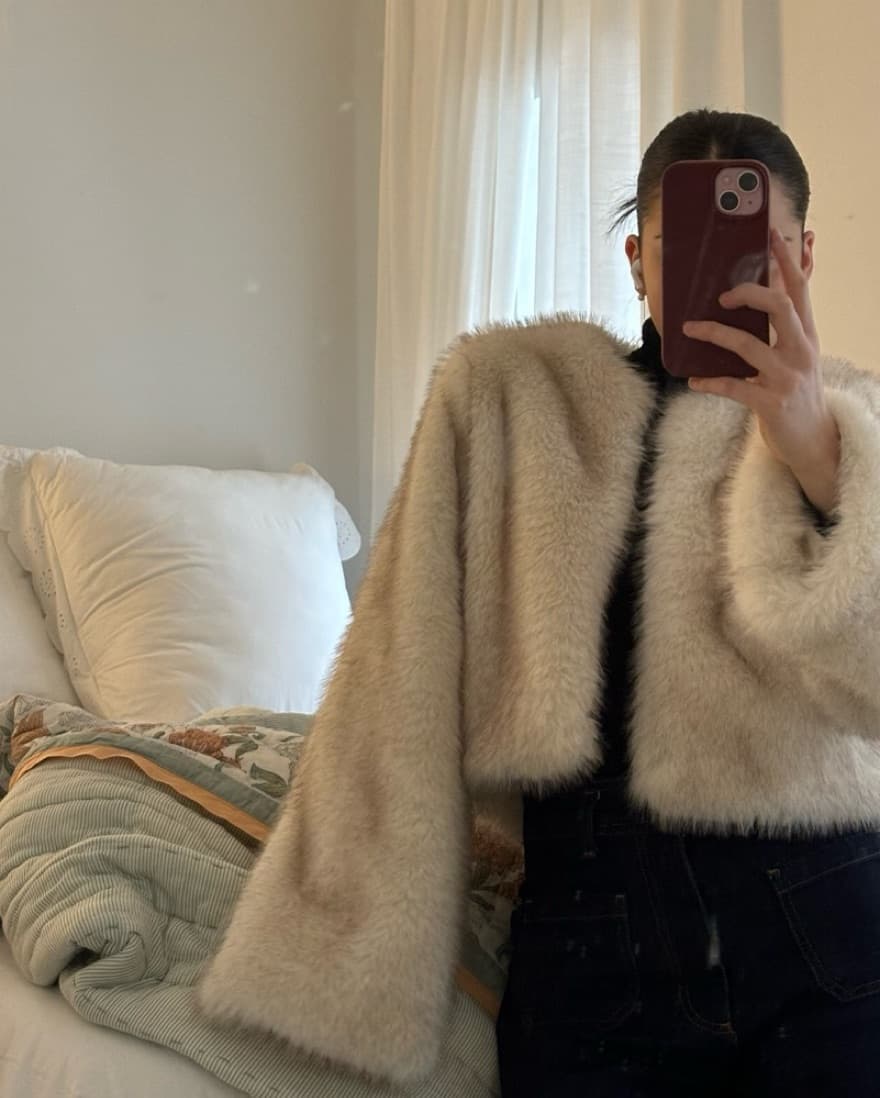 Reformation Faux Fur Jacket - Image 2