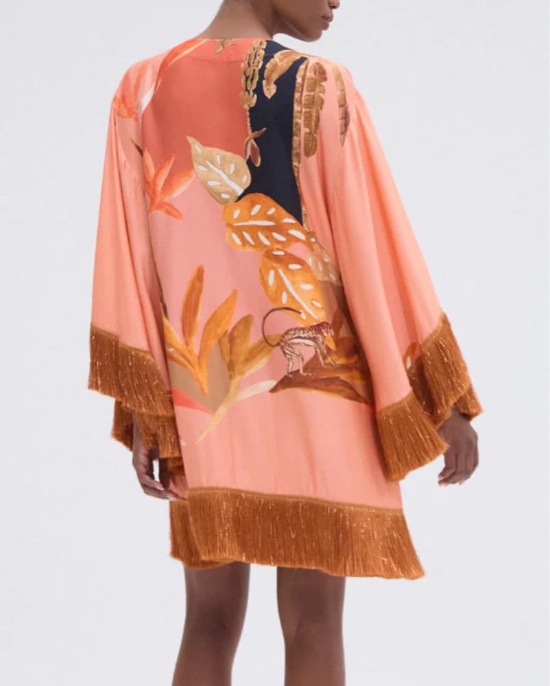 Patbo Bananier Fringe Caftan Dress XS/S - Image 4