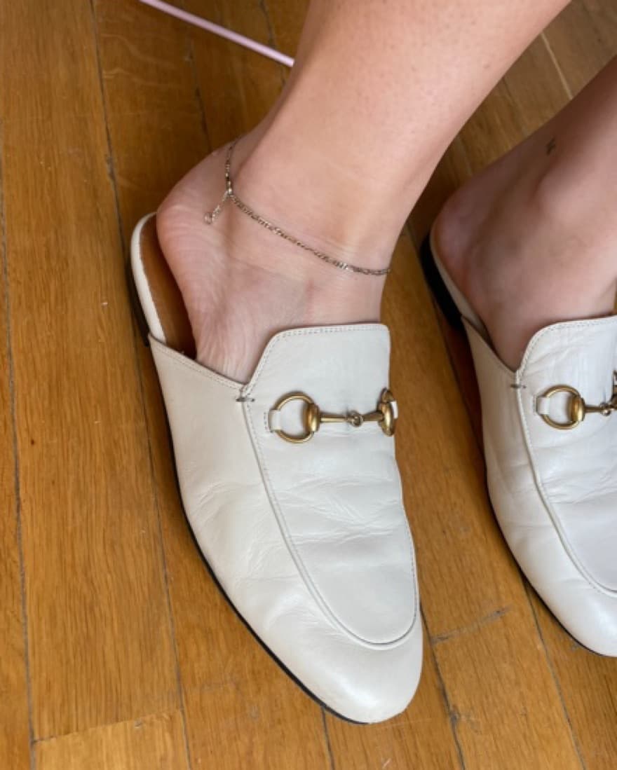 White Gucci Princeton Slides - Image 2