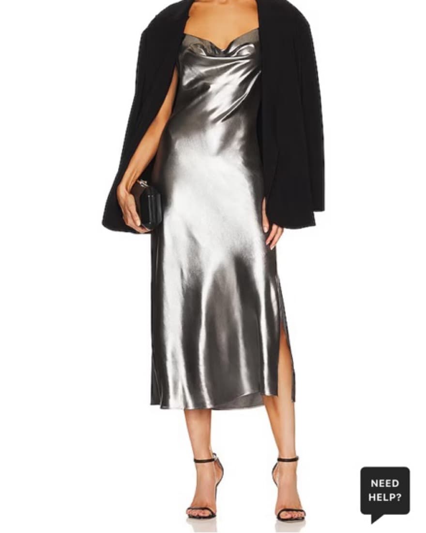 All Saints Hadley Metallic Dress  - Image 2