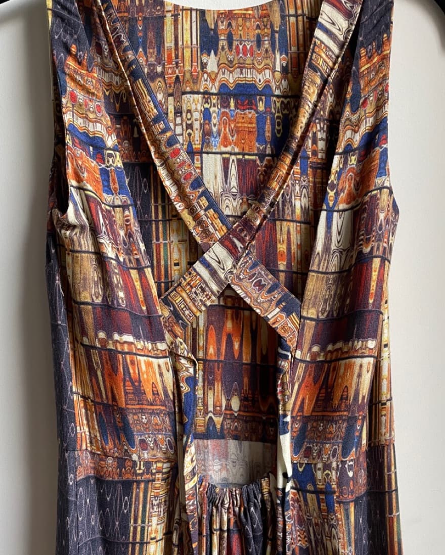Open Back Stained Glass Maxi Dress - Image 2