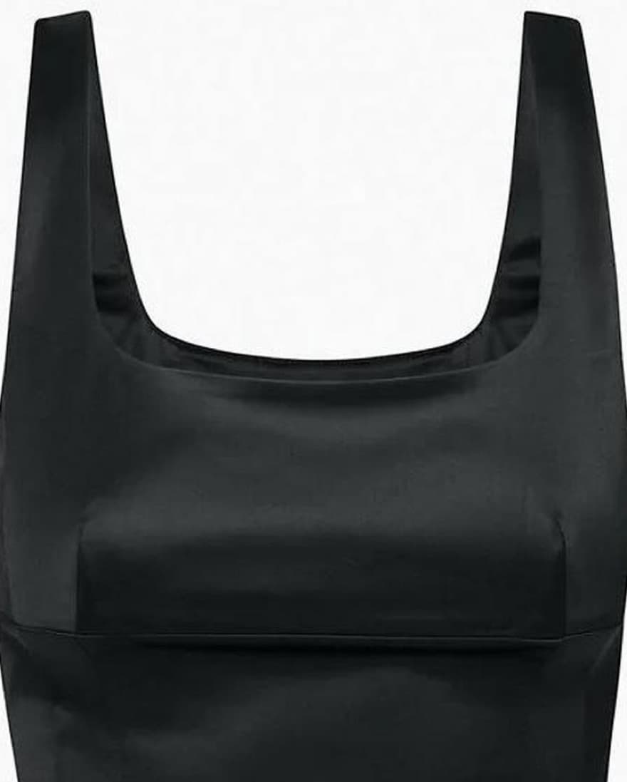 Black square-neck bustier - Image 1