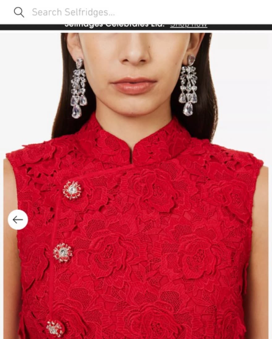 Self Portrait Red Lace Mini Dress Size 4 - Image 5