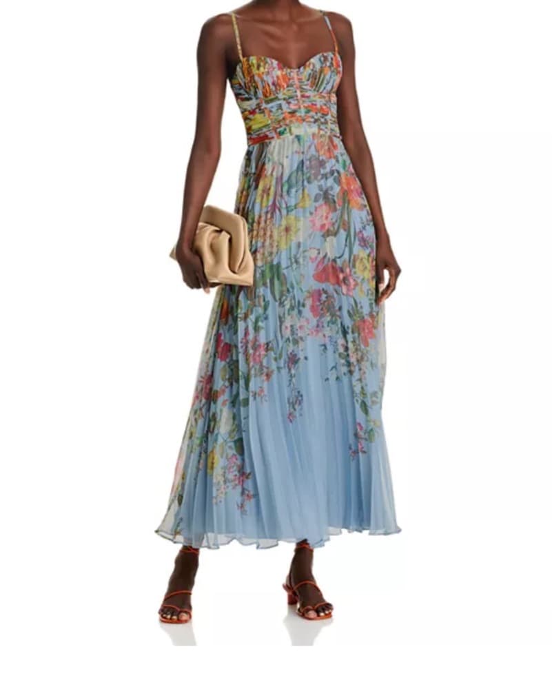 AQUA Pleated Formal Dress - Image 1
