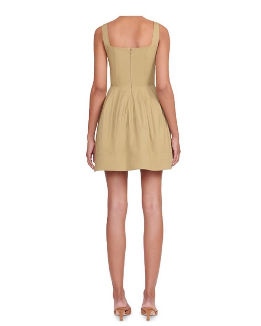 Staud Mini Sutton Dress In Khaki - Image 2