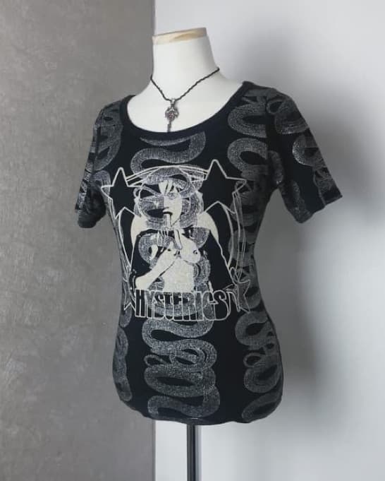 Hysteric Glamour Black Silver Snake Top - Image 1