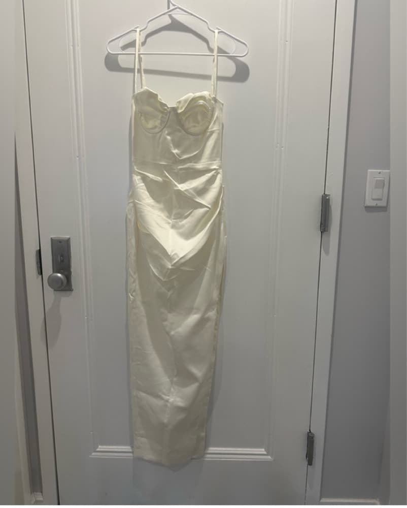 House of CB Flora Ivory Satin Corset Mid - Image 5