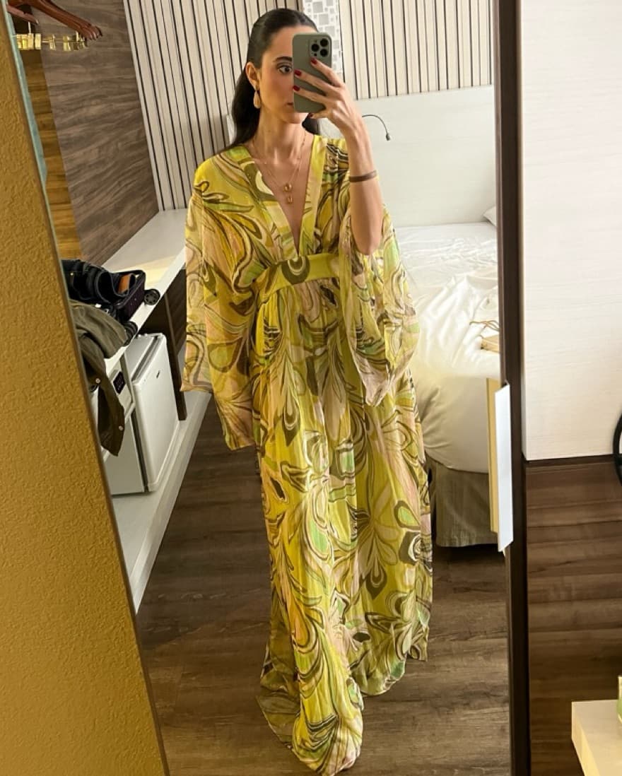 Metallic Printed Alexis Maxi Dress - Image 1
