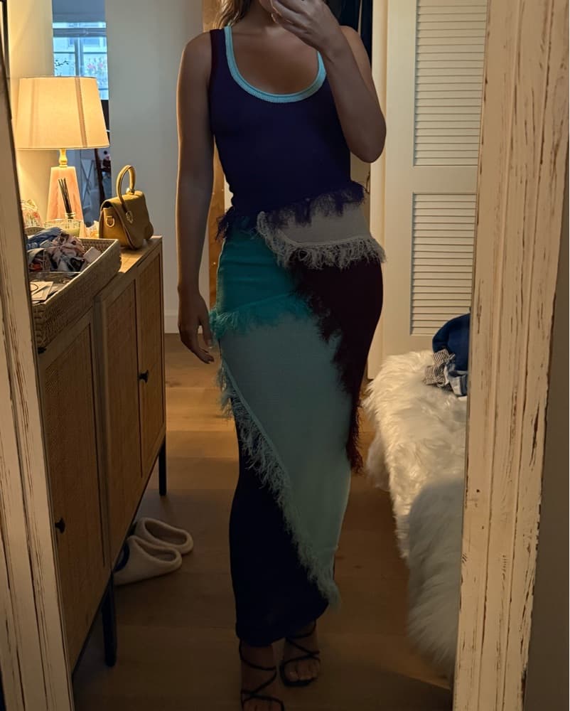 Fun Fringed Sweater Maxi Dress - Image 2