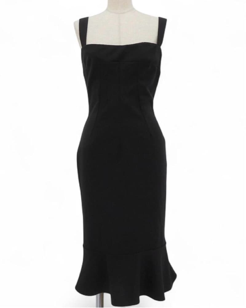 Dolce & Gabbana Black Bodycon Midi Dress - Image 1