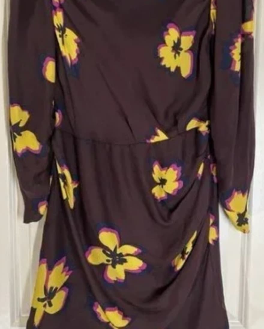 ALC Floral Maroon Mini Dress - Image 2