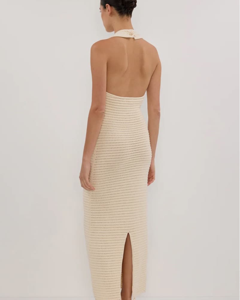 Dissh Gina Crocheted Halter Maxi Dress - Image 4