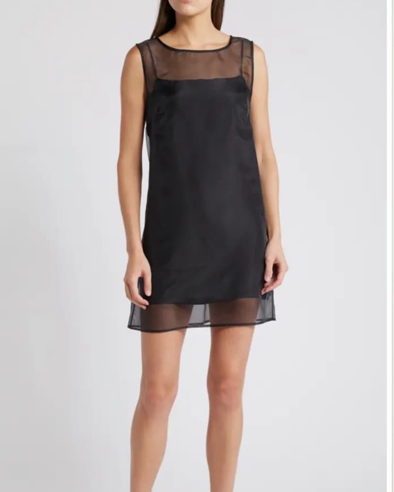 Elegant Black Mesh Dress - Image 1