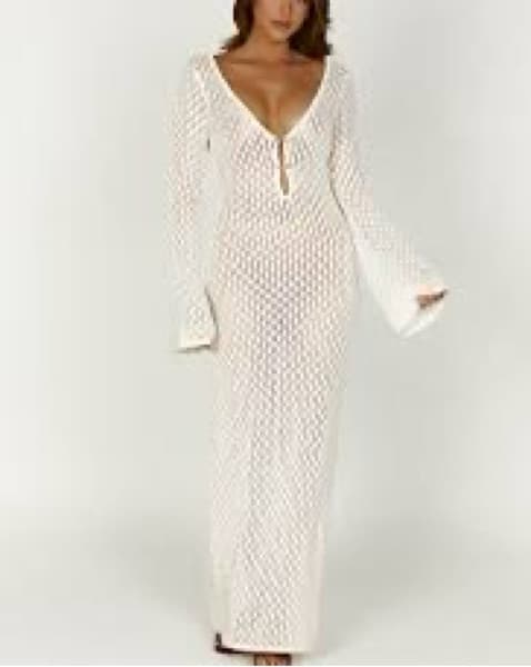 Meshki Kayleigh Crochet Dress - Image 2
