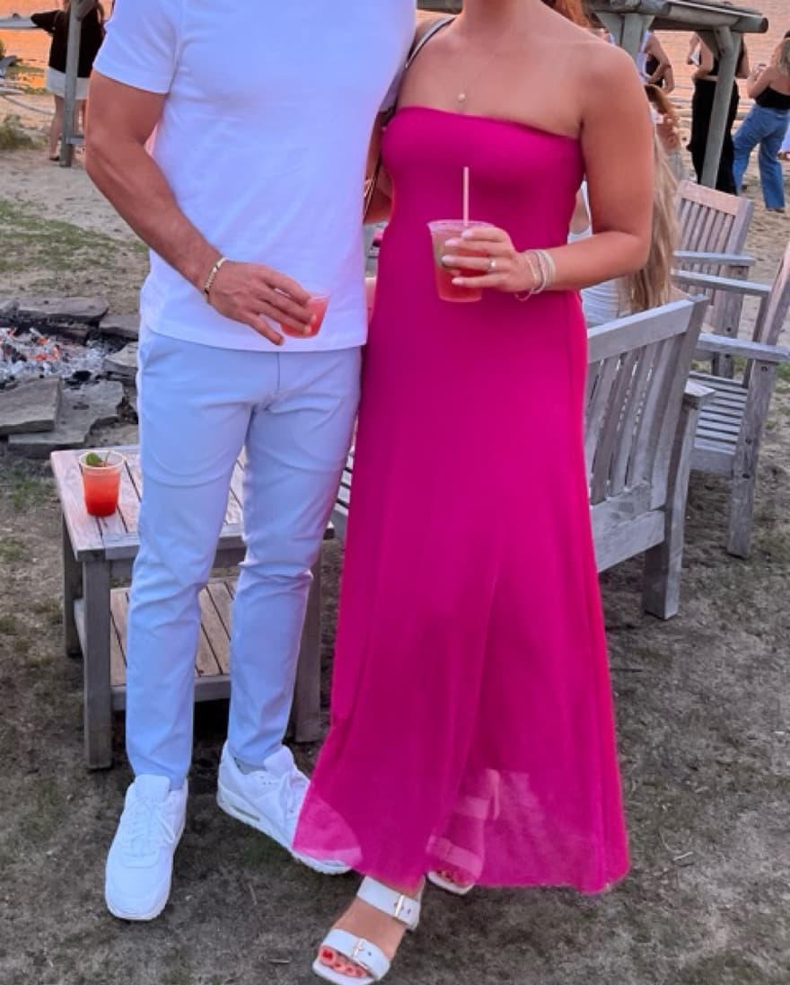 Pink Strapless Dress  - Image 3