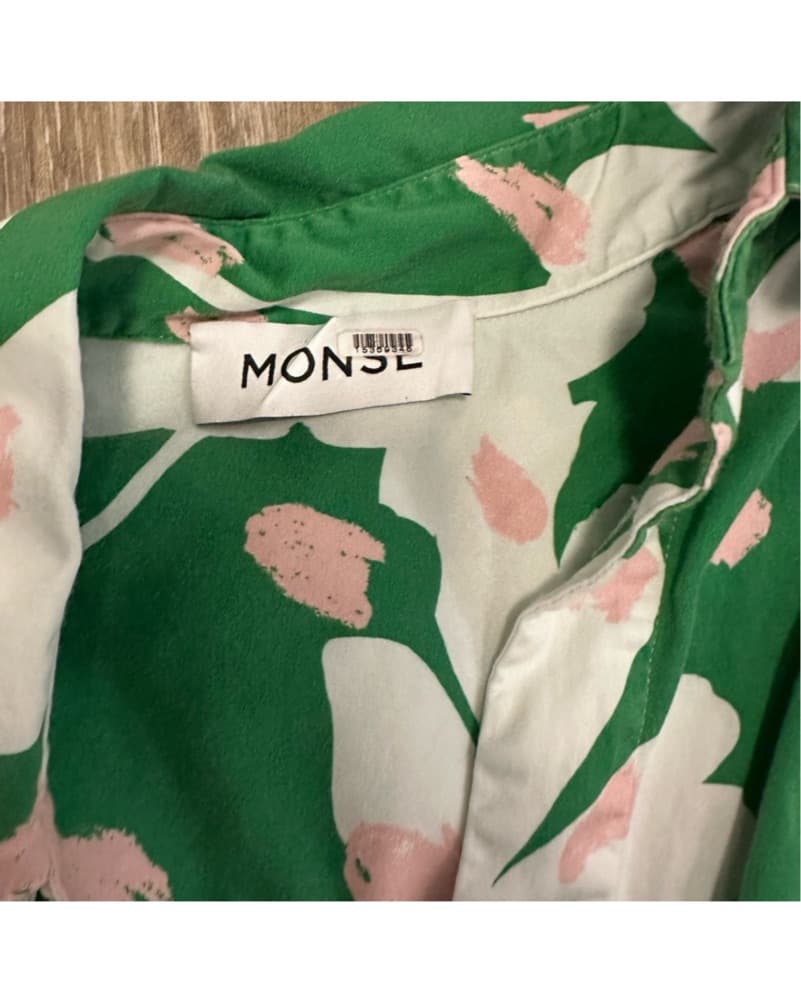 Monse Print Wrap Shirt Dress  - Image 4