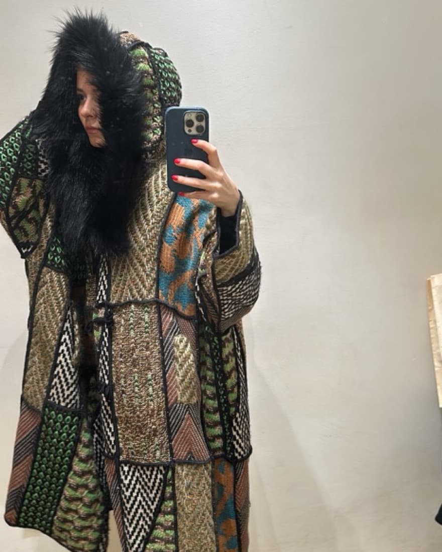 Missoni Patchwork Fur Hooded Coat - Image 3