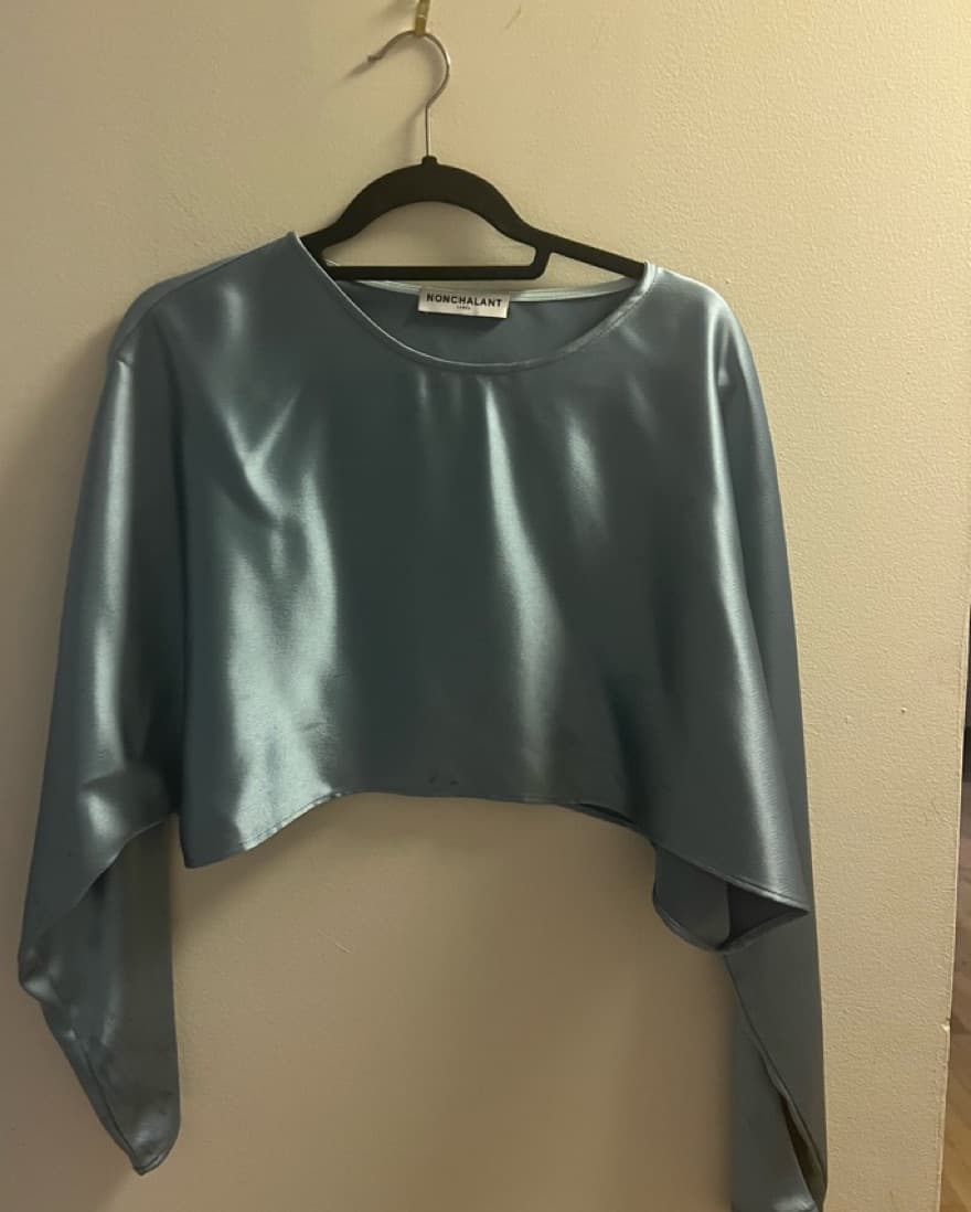 NONchalant Label Emilia Blouse in Blue - Image 3