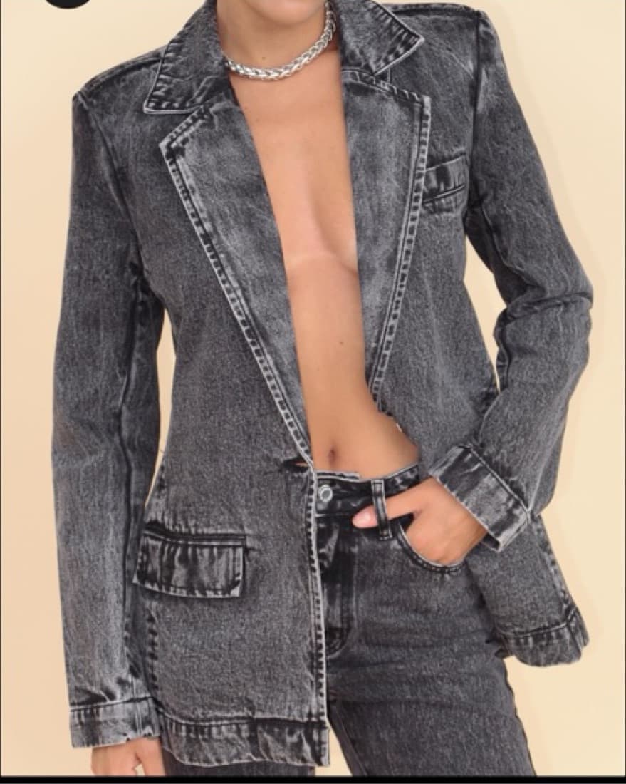 WeWoreWhat Black Acid Wash Denim Set - Image 3