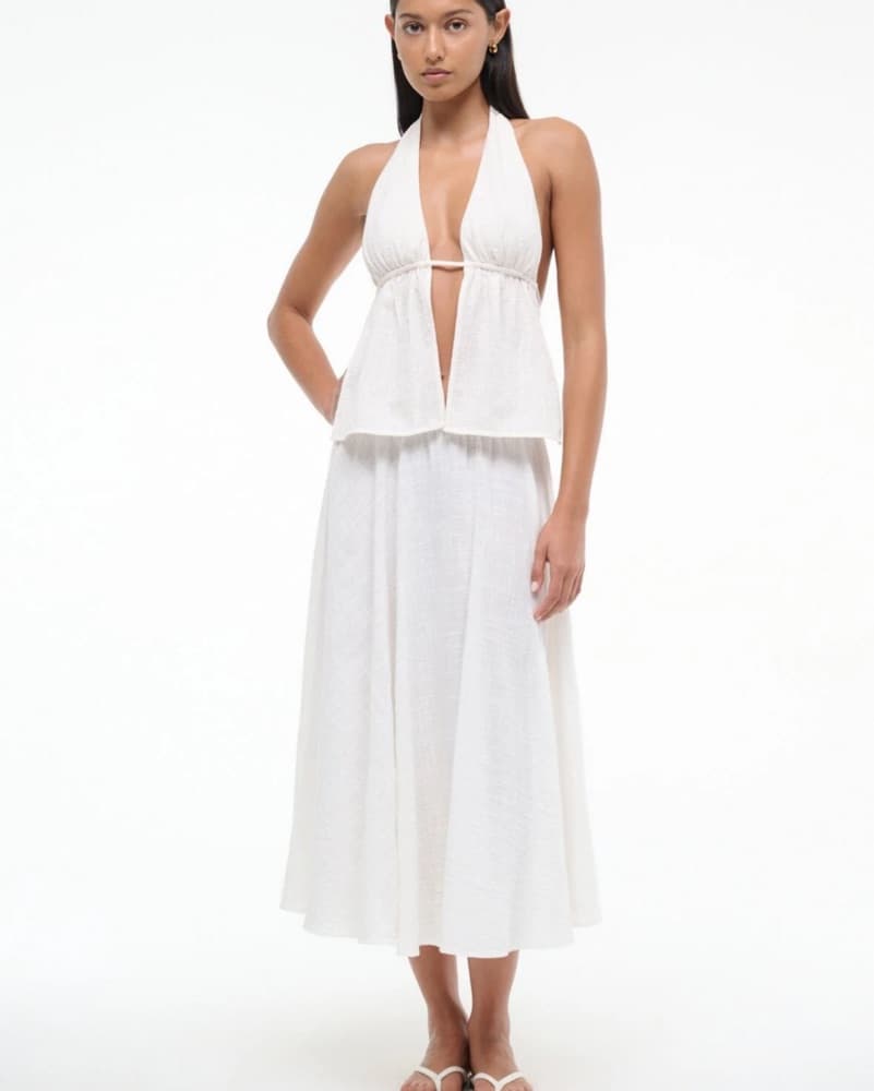 STAUD buttercream Halter Top - Size M - Image 2