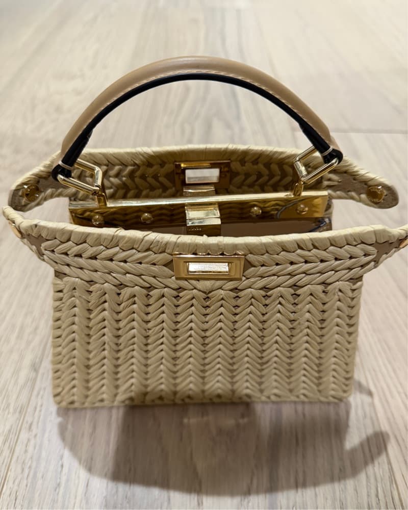 Fendi Paglia Vitello King Nappa Woven Pe - Image 4