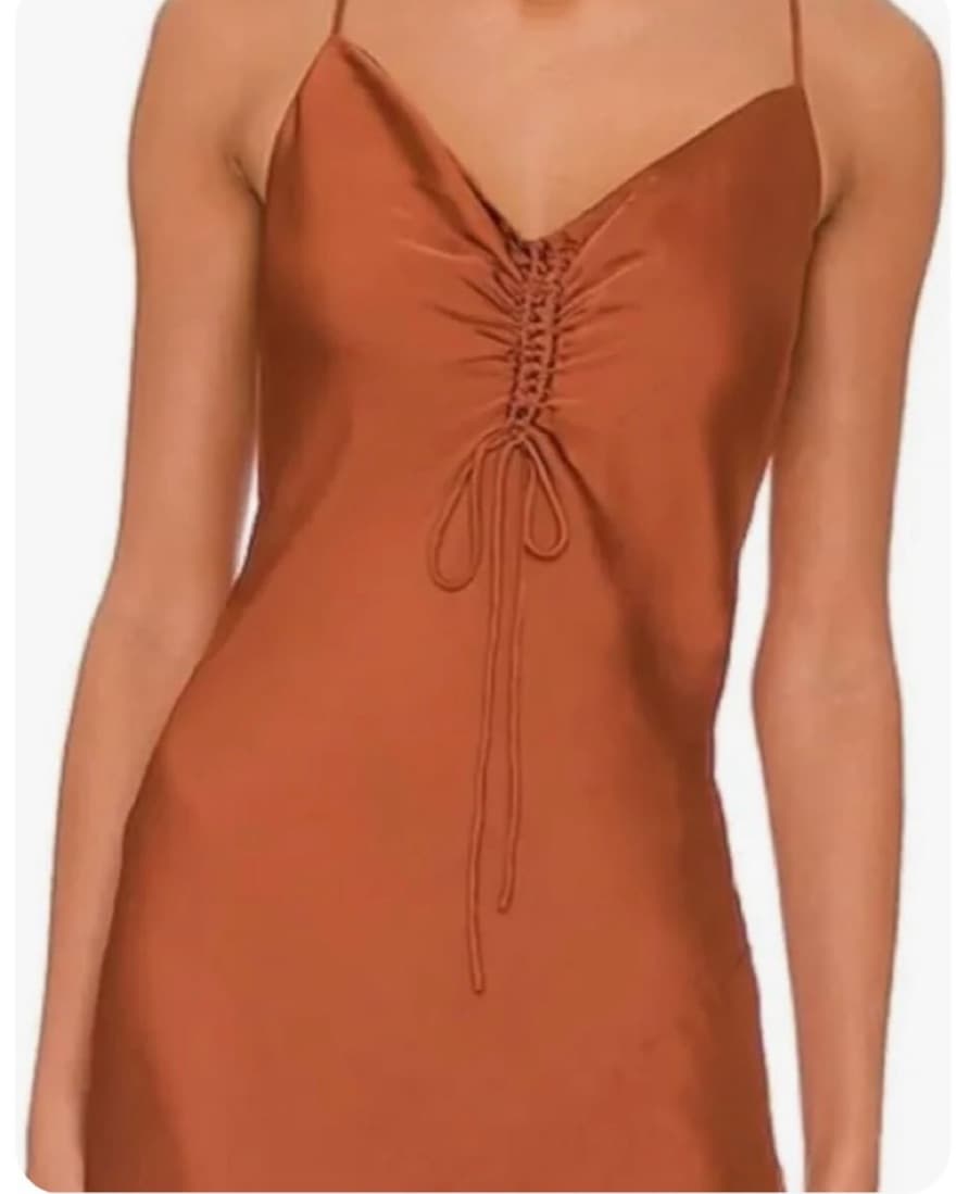AllSaints Alexia Dress In Bronze - Image 3