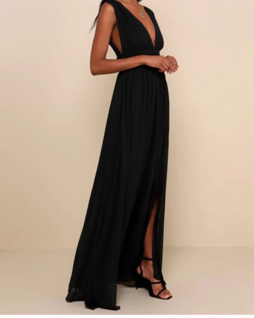 Black Heavenly Hues Lulus Dress Size L - Image 3