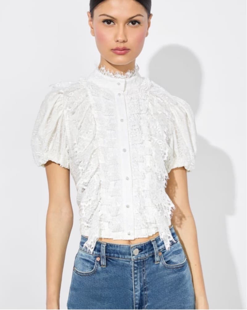 Alice & Olivia White Lace Pant Set  - Image 3