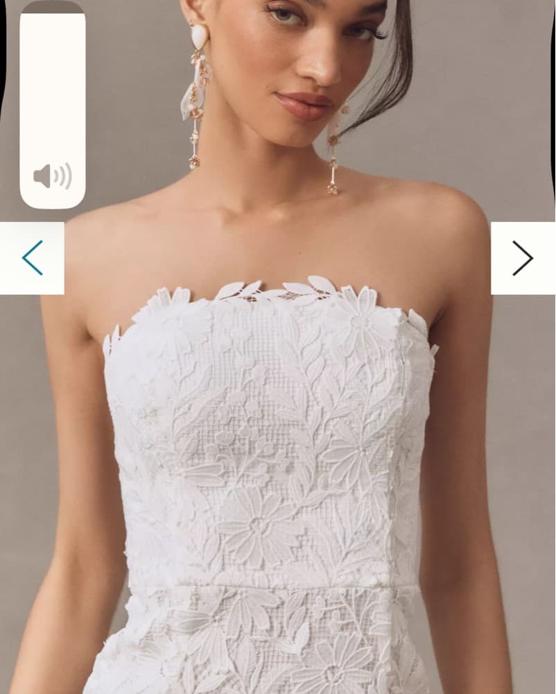 Milly Norelle Strapless Lace Pleated Max - Image 3