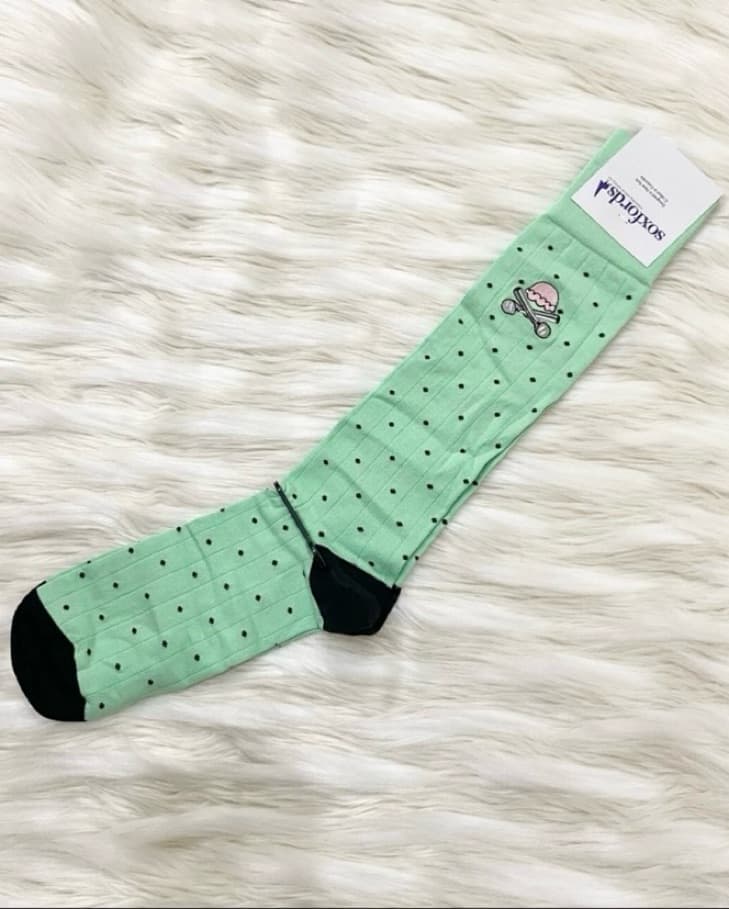 Stylish Polka Dot Socks with Whimsical Design - Image 1