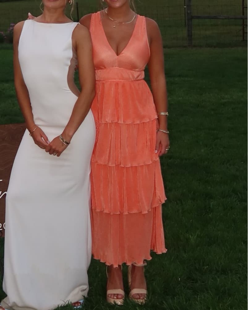 Orange Revolve Wedding Guest Dress - Image 2