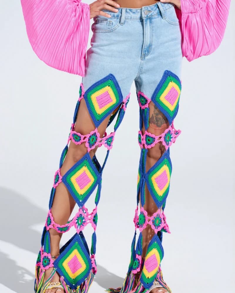 Vibrant Crochet Pants - Image 3