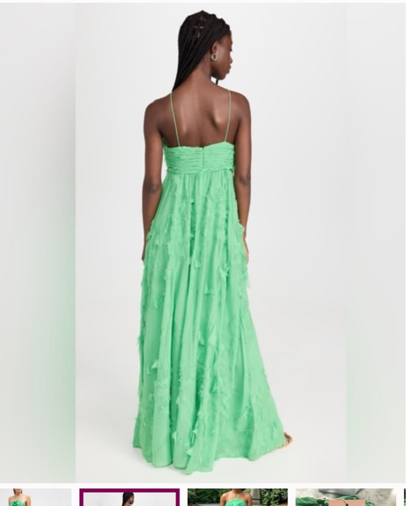 Alexis Green Sole Maxi Gown in Emerald - Image 2
