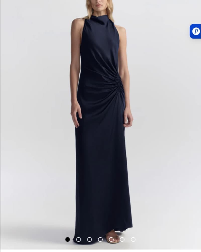 ALC Navy Satin Gown - Image 1