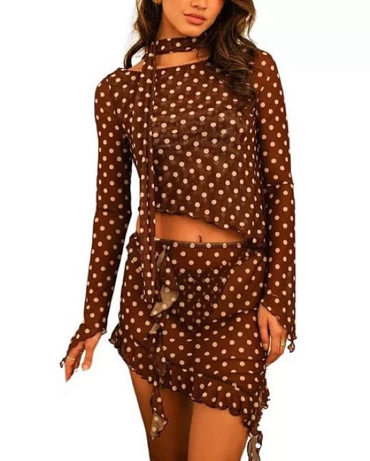 Sheer Polka Dot Set - Image 4