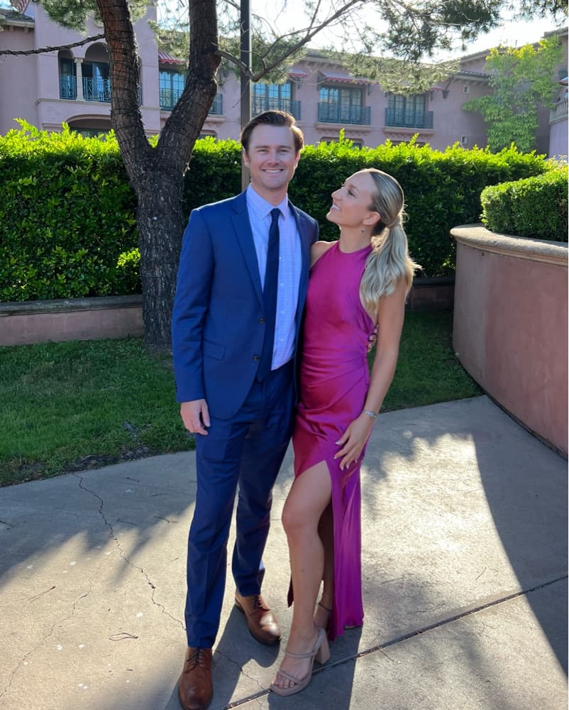 Captivating Fuchsia Halter Gown - Image 1