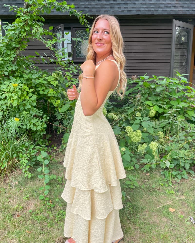 yellow wedding guest maxi dress - Image 2