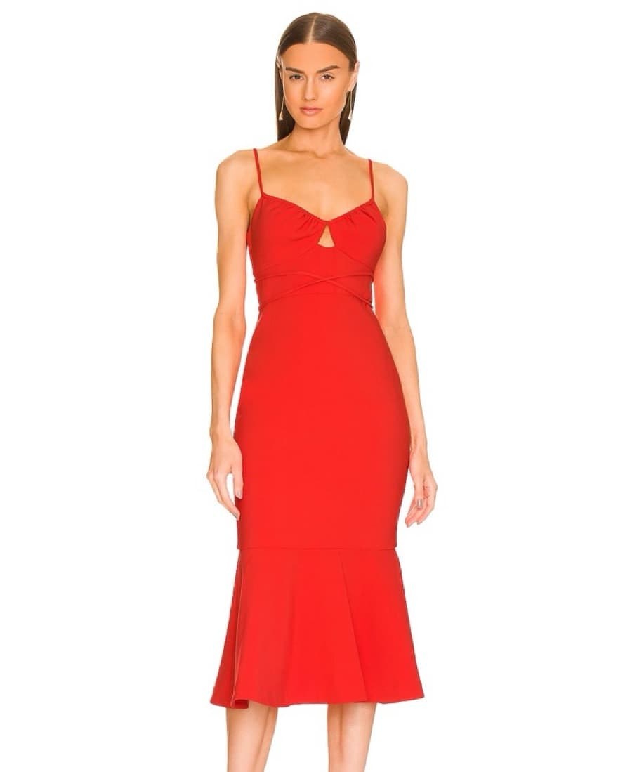 Likely Red Midi Dress - Image 3