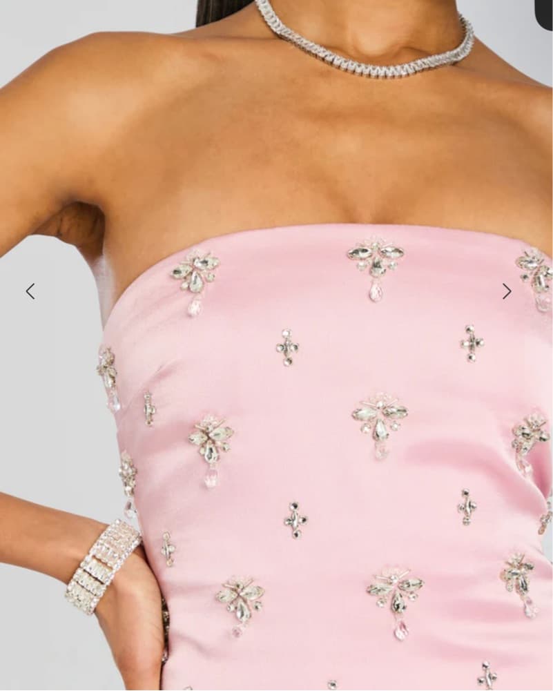 Retrofete Pink Elise Embellished Gown - Image 2