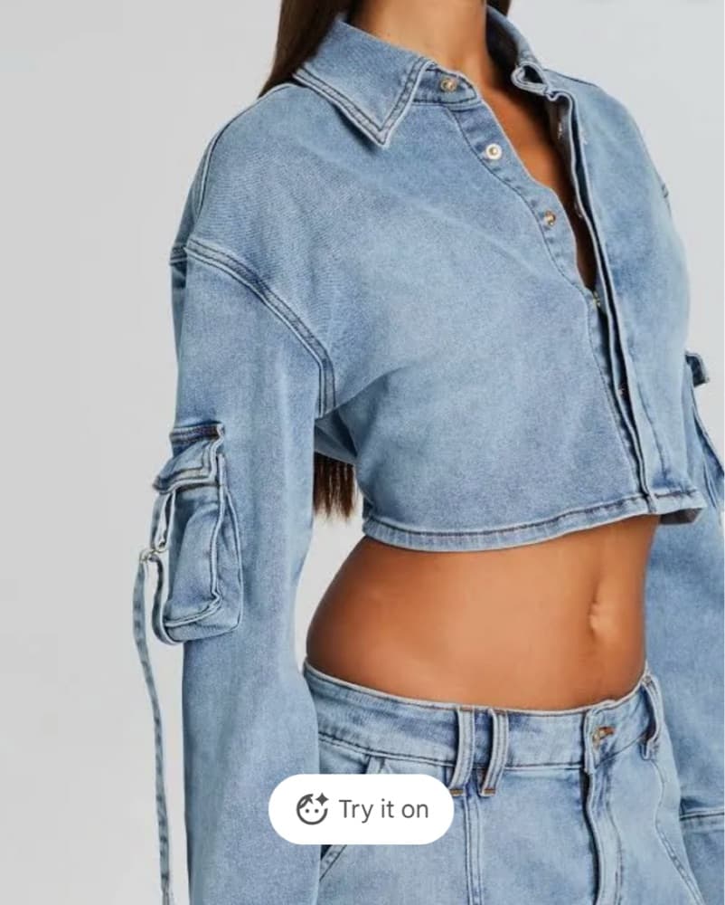 Denim Crop Too Vintage  - Image 2