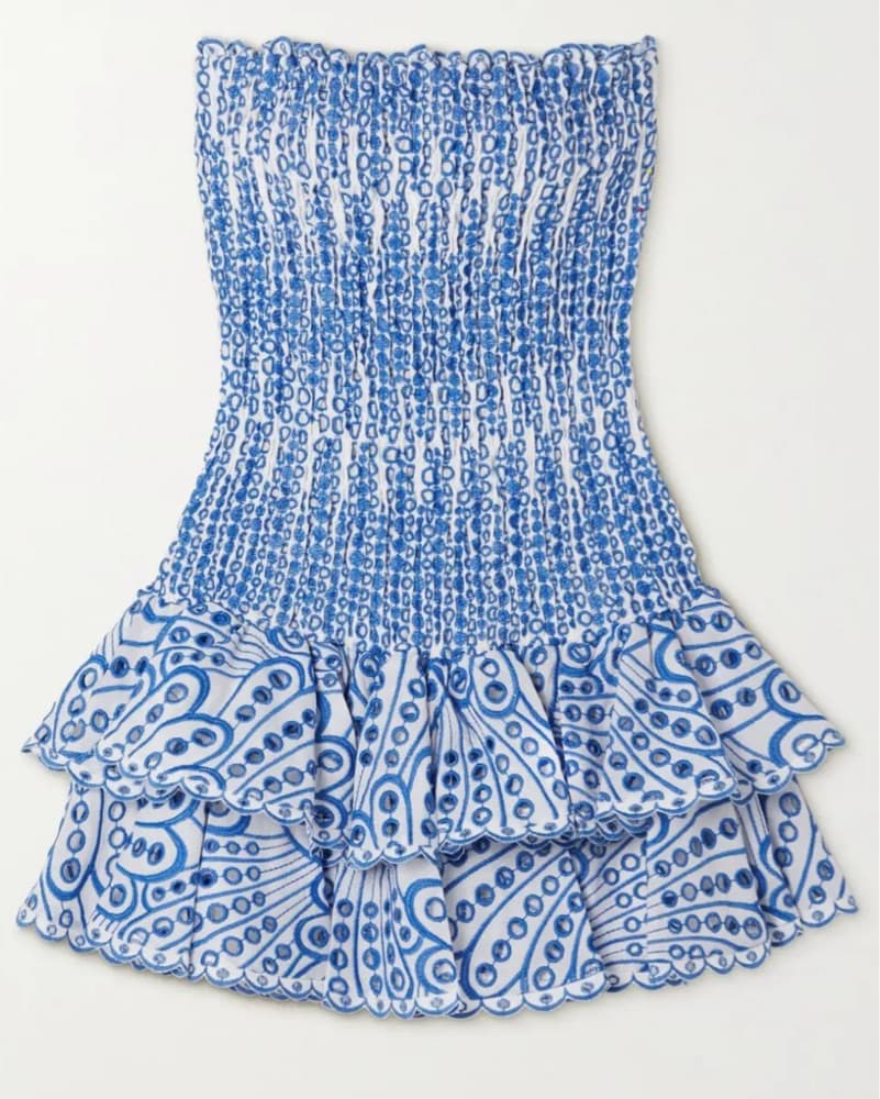 $600 Charo Ruiz Strapless Blue Megan Dress XS - Image 5